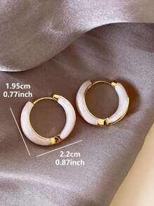 1 Paar einfache geometrische kreisförmig elegante luxuriöse Hochzeit Party Creolen für Frauen