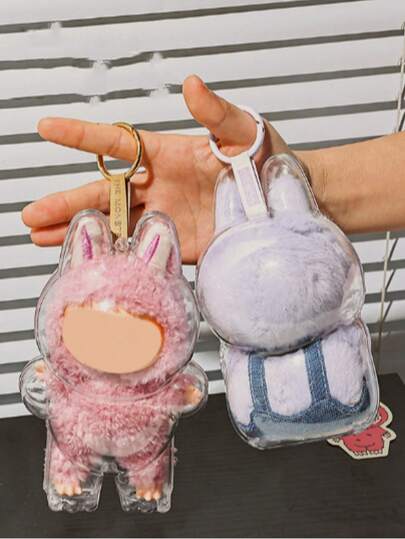 Lalabu 娃娃展示盒套装 - 透明亚克力盒，适合第一代（站立式）和第二代（坐式）收藏品 | 防尘展示盒，适合饰品链（兼容派对装饰品和背包饰品）