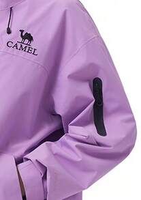 CAMEL CROWN Coupe-vent à simple couche pour femme, veste imperméable et coupe-vent à simple couche, veste de randonnée extérieure de couleur vive - Carillon éolien violet - Voir 3