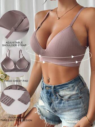 Women Sexy Slim Support Anti-Sagging Comfortable Breathable Skin-Friendly Seamless Wrieless Bra