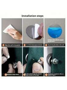 6Pairs Magnetic Curtain Closure, Curtain Weights Magnets Clips With Tack, Drapery Magnetic Holder Buckle, Keep Curtain Or Shower Curtain Closed To The Wall, Prevent Being Blown Away By The Wind