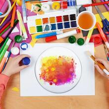 50pcs Transparent Acrylic Circle Discs, Blank Clear Acrylic Round Plates, Circular Plastic Acrylic Sheets For DIY Painting Crafts And Holiday Party Decorations, Creative Graffiti Labels, Hand-Painted Coasters, Multipurpose Handicrafts, Smooth Surface, Handmade Gifts,Back To School,School Supplies - Multicolor - View 6