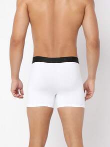 白色透气男士三角裤，四季皆宜的弹性内裤 - 白色 - 查看 3