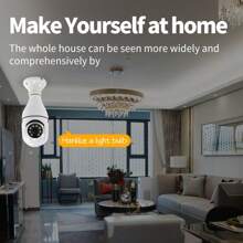 Telecamera di sicurezza domestica smart WiFi 1080P, senza fili, visione notturna, rilevamento del movimento, monitoraggio remoto tramite app, controllo vocale, sistema di sorveglianza domestica interna ad alta definizione, design moderno, identificazione intelligente