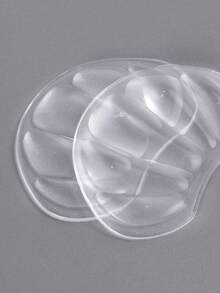 2 Pairs Unisex Transparent Silicone Heel Cushion Pads, Washable Comfortable Insoles For High Heels And Sandals