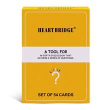 SMILE TALK 1PC Deep Conversation Question Cards, Tabletop/Party Game. 53 Heartfelt Questions For Deeper, Sincere Chats. Ideal Gift For Lovers/Friends On Valentine's/Halloween/Christmas. Perfect For Game Nights|53cards| - Yellow - View 3