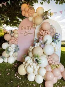 Bộ trang trí cổng bóng bay 149 quả màu pastel - Màu hồng nhạt, trắng ngà và trung tính theo phong cách Boho, phù hợp cho tiệc mừng em bé, tiệc cưới, sinh nhật, kỷ niệm, tiệc tiết lộ giới tính, lễ rửa tội, lễ đính hôn, lễ tốt nghiệp, Ngày của Mẹ, phông nền chụp ảnh, trang trí tiệc theo chủ đề Boho (Bóng bay màu hồng nhạt) - Nhiều màu - Xem 6