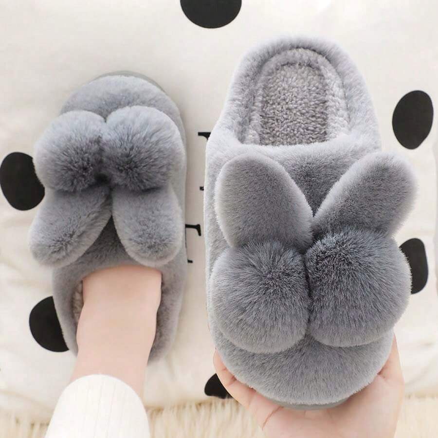 Plush Slippers For Women, Short Boots With Heel Cover, Thick Sole & Warm, Suitable For Students Dorms, Couples, Men & Women Indoor Slippers