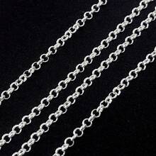 3pcs 16-30 Inch Gold Plated 925 Silver ROLO Chain - Bead Rolo - View 5