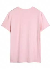 男士休闲字母印花短袖T恤，夏季，2000年代风格