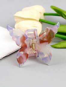 1 件时尚、百搭、优雅、高端醋酸纤维蝴蝶发夹、发爪夹、发饰适合女性日常聚会和旅行佩戴夏季发夹发夹发夹发夹发夹 - 彩色 - 查看 10