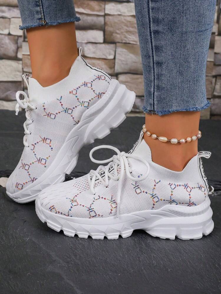 女士运动鞋、女士休闲运动鞋、户外运动鞋 - 米色 - 查看 5