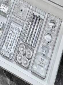1 Stück kleine transparente Make-up Organizer Box, Make-up Schubladenaufbewahrung, Make-up Displayständer, Make-up Organizer, Kosmetik Werkzeug Aufbewahrungsbox, Schubladen Desktop Organizer, Schubladen Stil Make-up Aufbewahrungsbox (Zufällige Farbe & Stil)