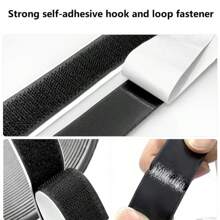 1pc Adhesive Hook & Loop Fastener, Double-Sided Sticky Tape, Self-Adhesive Packaging, Sturdy Hook And Loop Hook And Loop Tape For Daily Fixing, Car, Etc.