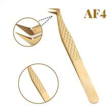 FADVAN 1 Pc Eyelash Tweezers Extension Pink Stainless Steel Superhard Tweezers With Fiber Tips High Precision Anti-Static Lash Tweezers Cell Clamp Peacock Clamp