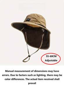 夏季户外太阳帽男女帽子护颈防紫外线渔夫帽轻便时尚可调节登山帽