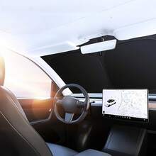 High Quality Car Windshield Sunshade, UV Protection, Foldable With Storage Bag - Suitable For Sedans & SUVs - Stay Cool In Hot Weather! - 彩色 - 查看 3