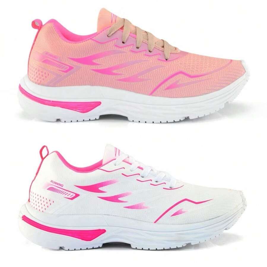 Kit 2 Pairs Of Sports Shoes For Gym, Bodybuilding, Running, Walking, Crossfit, Women's New Release