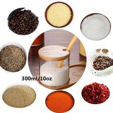 3Pcs Glass Spice Jars With Bamboo Lid, Spoon & Tray Set, Rust-Proof Kitchen Seasoning Storage Containers, Multi-Purpose Condiment Organizer For Salt Sugar Pepper Home Cafe Kitchen Use - Wood Color - View 3