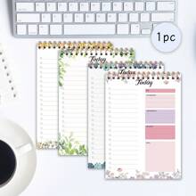 1pc/4 Styles, B6 Daily Delegate Notepad-To-Do Notebook, Double Sided 60 Pages 100gsm Thick Paper 7.1x5.1in Coil Notepad, Daily Planner, Work Planner, Back-To-School Season, School Supplies, Notebooks School Supplies, Back To School