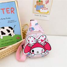 Sanrio 1pc Hello Kitty Cartoon Cute Chest Bag, A Lightweight And Stylish Travel Crossbody Backpack For Boys And Girls, Suitable For Shoulder/Crossbody/Chest Back Use, Suitable For Daily Travel And Storage,Boho Vibes