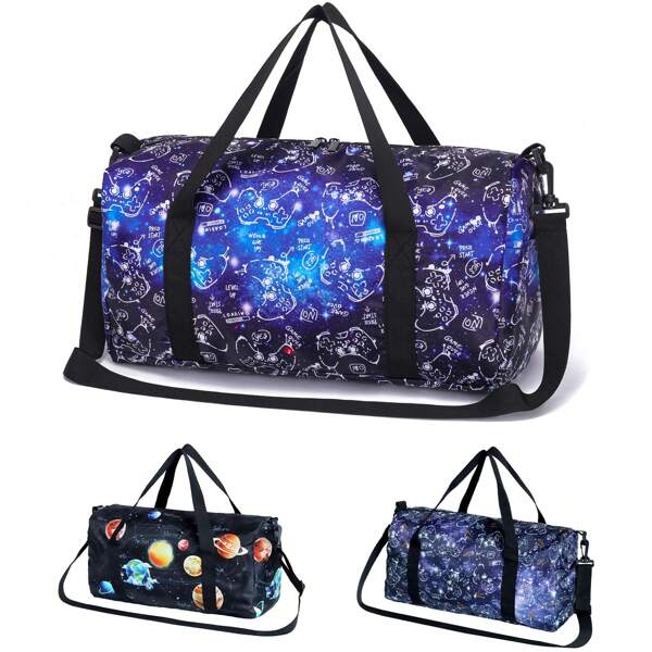 Exquisite Starry Sky Travel Bag, Duffel Bag, Yoga Bag, Gym Bag, Starry Sky Series, Suitable For Travel, Carrying Daily Necessities, Fitness, Snow, Picnics, Outdoor Sports Training