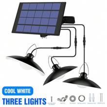 LED Hof-Pendelleuchte mit Fernbedienung, Solar Panel, wasserdicht, Dämmerungs-Sensor, Auto An/Aus, für Außen, Garten, Haus, Terrasse, Straßenbeleuchtung, Aufladen durch Sonnenlicht, für Scheune, Wand, Hängen, Schuppen, Flutlicht, tragbar, Camping, Zelt, Teich, Fischen, Park, Weg, Nachtsicherheit, Notbeleuchtung, 1/2/3/4 Leuchten, Kalt-/Warmweiß