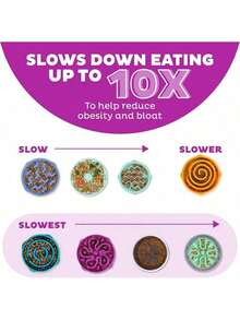 Outward Hound Fun Feeder Slo Bowl, Large Slow Feeder Dog Bowl, 4 Cups, Purple - 藍色 - 查看 2