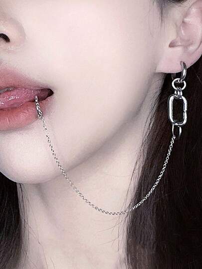 无孔时尚简约夹式耳环，无穿孔耳环和唇环