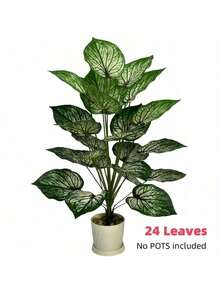 Grande foglia di taro tropicale artificiale, adatta per la decorazione di interni di casa e ufficio, materiale in plastica durevole, decorazione per Ognissanti - Verde - Visualizzare 12