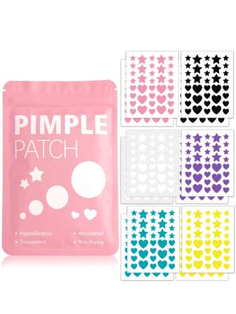 432 piezas de parches en forma de corazón para el amor, parches para cubrir los granos, ocultar las imperfecciones, parches de hidrocolloides para los granos