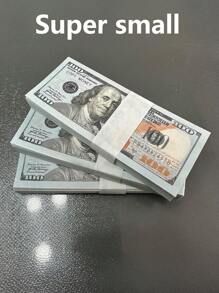 Realistic Small Simulation Prop Banknotes, 100/300/900 Novel Small Prop Banknotes, Realistic Small Dollar Toy Banknotes, Suitable For Various Holiday Party Supplies, Handmade DIY Decorations, Parties, Weddings, Bars, And KTV Party Props