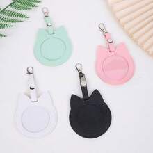 (4 pezzi) Ciondolo per borsa con custodia protettiva in pelle PU, adatto per borse, accessori per borse, portachiavi con display per badge (4 pezzi)