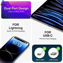 1 Charger, Fast Charger 4 Ports [1xUSB-C+3xUSB-A] | PD3.0 And QC3.0 20W Smart Charging, Supports Multiple Devices To Meet Home Charging Needs, And Office Desktop Mobile Phone Charger Multi-Port Version - US A Type Plug(110-127V) - View 6