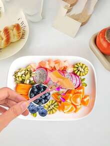 50/100件水果签，家用水果叉，创意可爱卡通塑料水果叉，蛋糕水果叉，派对婚礼餐饮用具