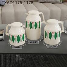 1 set di sottobicchieri in acrilico resistenti al calore con decorazioni arabe per tè e caffè, adatto per ospiti domestici, salotto, caffetteria, tea house, sala da pranzo e set da tè per banchetti