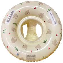 1 Pc Inflatable PVC Swimming Ring - Pink Rabbit, Teddy Bear, Bunny, Cartoon, Pool Float, Suitable For Summer Party, Wedding, Beach Photo Shooting - Great For Family Fun, Inflatable Pool Accessories