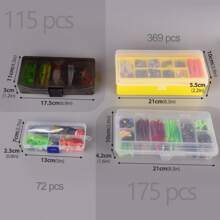 OPQ 72/115/175/369pcs Fishing Lures Kit, Tackle Box Including Animated Lure,Crankbaits,Spinnerbaits,Soft Plastic Worms, Topwater Lures,Hooks,Saltwater & Freshwater Fishing Gear For Bass,Trout, Salmon.