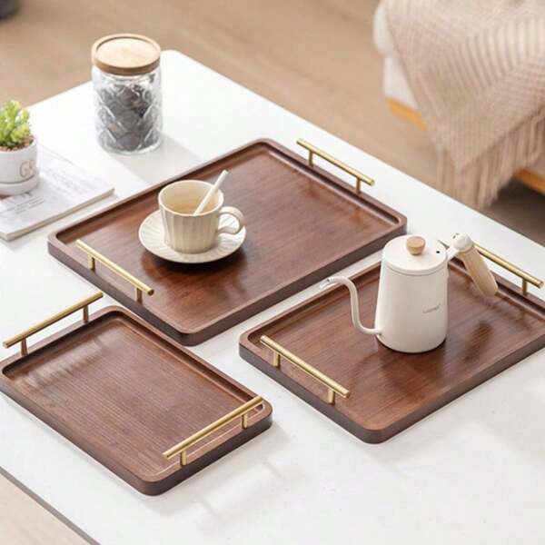[Nordic Style] Wooden Kitchen Storage Tray, Minimalist Multi-Purpose Organizer Rack, Utensils & Condiment Storage Box