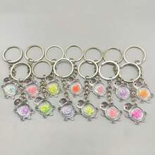 5/10/15/20 件发光亮片海龟钥匙扣和手机绳，亚克力海龟包包吊坠