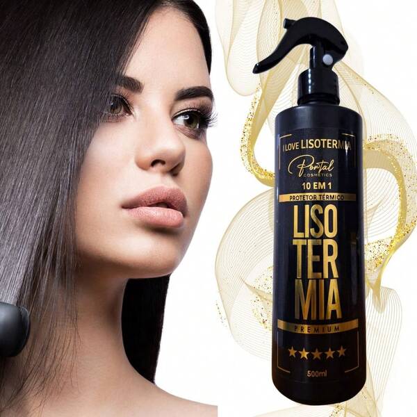 Defrizante Protetor Térmico 10 em 1 Capilar Lisotermia Meu Liso Extremo Uso Obrigatório 500 ML