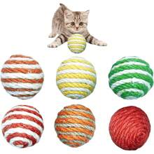 Pet Toys, Sisal Spherical Cat Toys.Small 4cm Scratch-Resistant Cat Toys, Sisal Cat Teaser Balls - Sisal Rattle Balls With Knitted Wool, Suitable For Indoor Cats (1PC, Random Color) - 隨機顏色 - 查看 8
