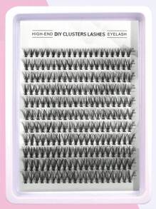 30 raízes com 220 clusters de cílios segmentados de estilo misto tipo cauda de peixe, com cachos mais longos C, cílios DIY pessoais de diferentes comprimentos, cílios artesanais macios e naturais para uso diário, cílios estilo mangá para viagem
