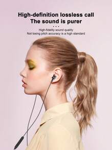 Écouteurs intra-auriculaires avec amplification des basses et commandes en ligne, universels pour le jeu, l'ordinateur, prise 3,5 mm