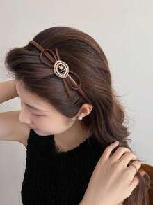 1 Stück Einfaches, elegantes Leder-Haarband mit Skinny-Strass-Schleife für Damen, hochwertiges, vielseitiges, stilvolles Haarzubehör, geeignet für den täglichen Gebrauch, Haarband, Haarreifen, Haarschmuck, Schönheit, Heimtextilien - Verschiedenfarbig - Übersicht 11