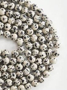 1 Strand Natural Dalmatian Jasper Round Beads Healing Energy Gemstone Loose Beads DIY Jewelry Making For Bracelet Necklace 4mm 6mm 8mm 10mm