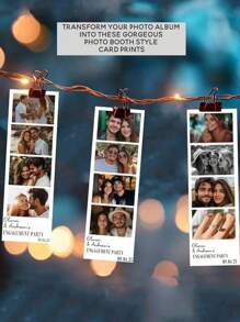 1-5Pcs Custom Photo Film Strip, Personalised Photo Gift With 3 Images, Retro Style Print, Wedding Keepsake, Film Photography Gift, Custom Photo Bookmark,Personalized Customized Photo Strips,Wedding Photo Booth Cover,Custom Photo Booth Prints - Personalized Wedding & Party Decor Cards With Custom Text