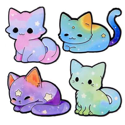 دبوس صدر من المينا على شكل قطة لطيفة، شارات على الحقيبة الظهر، دبوس إبرة للملابس هدية للنساء، إكسسوارات الأزياء والمجوهرات