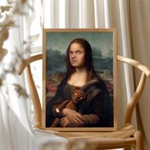 1pc Vintage Mona Lisa Art Posters Print, Frameless Canvas Wall Arts For Bedroom And Living Room, Modern Home Decor Gift, Ideal For Kitchen And Hallway, Funny, Agent,Perfect For Room Decor.