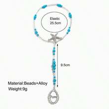 Sexy Lingerie Accessories Women's Pearl Anklet With Turquoise Beads - Toe Ring Connected Beach Foot Jewelry For Summer Party